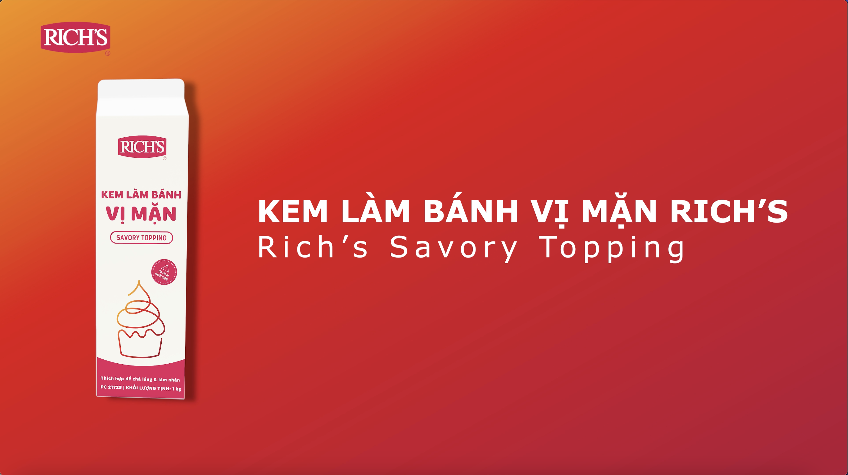 Giới thiệu Kem Làm Bánh Vị Mặn Rich's